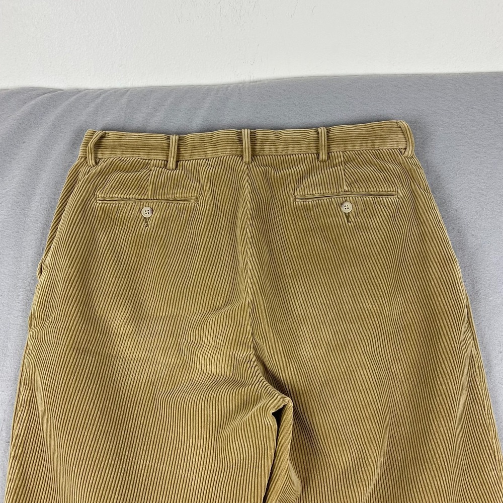 Vintage Polo Ralph Lauren Mens Corduroy Pants 33x30 flat front Cords brown - Picture 7 of 12